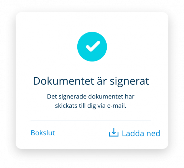 bokslut som signerats